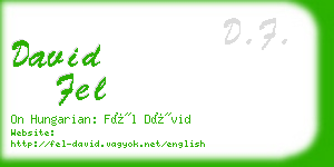 david fel business card